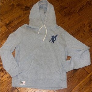 Polo by Ralph Lauren Light Gray Hoodie with Navy Logo